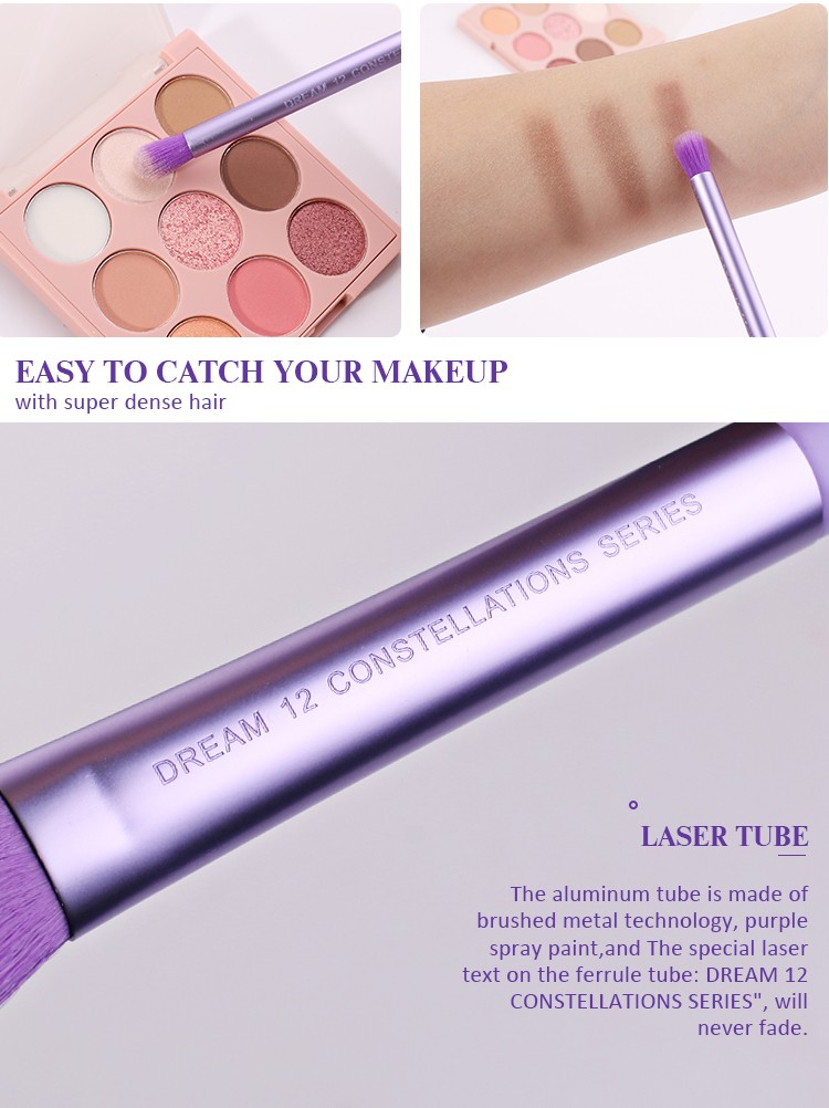 makeup brush set purple