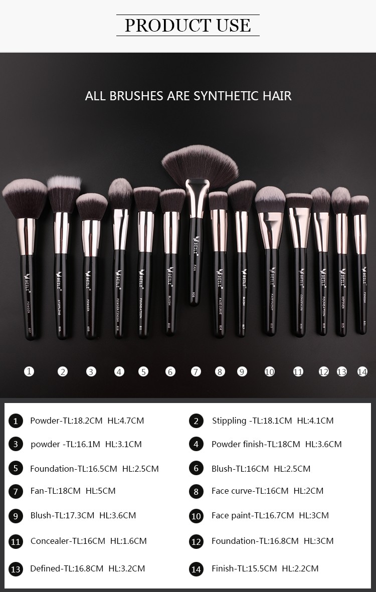 private lable makeup brush set