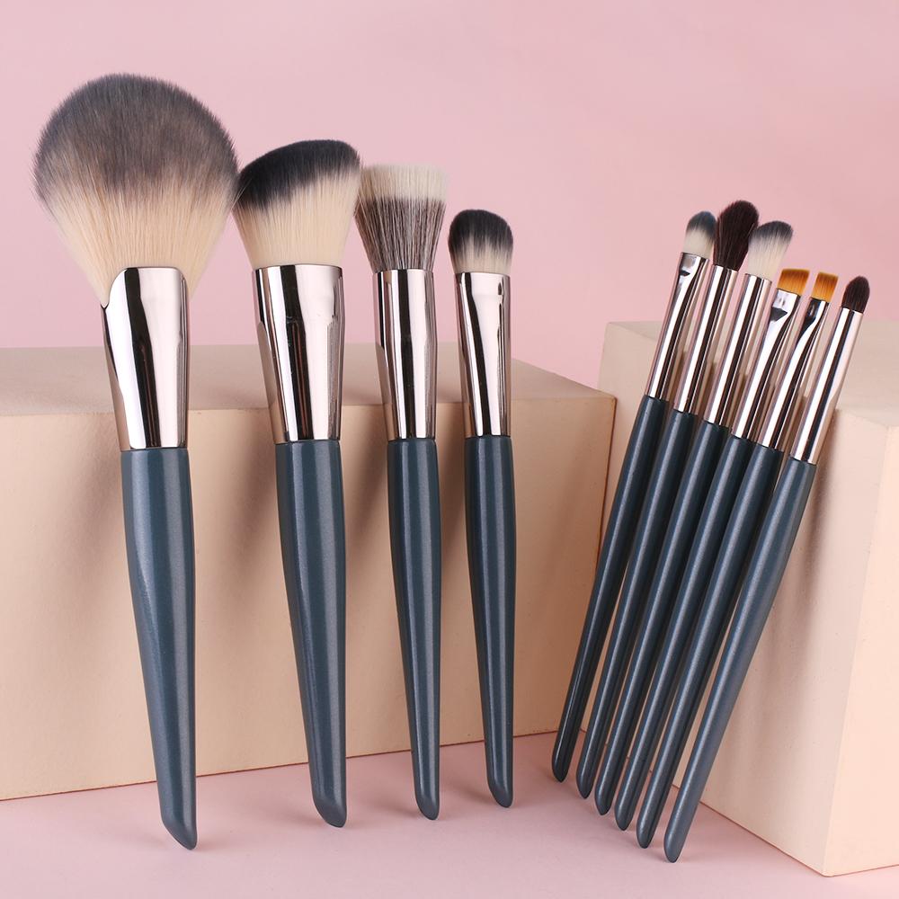 blue  make up brush set
