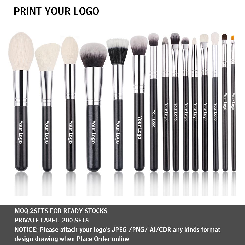 30PCS Black Makeup Brushes