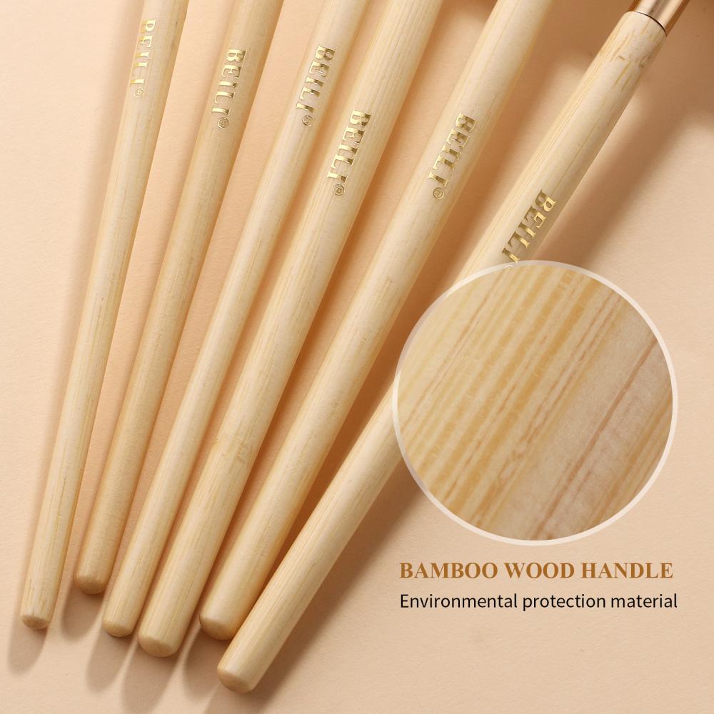 bamboo goat hair pro makeup brush set