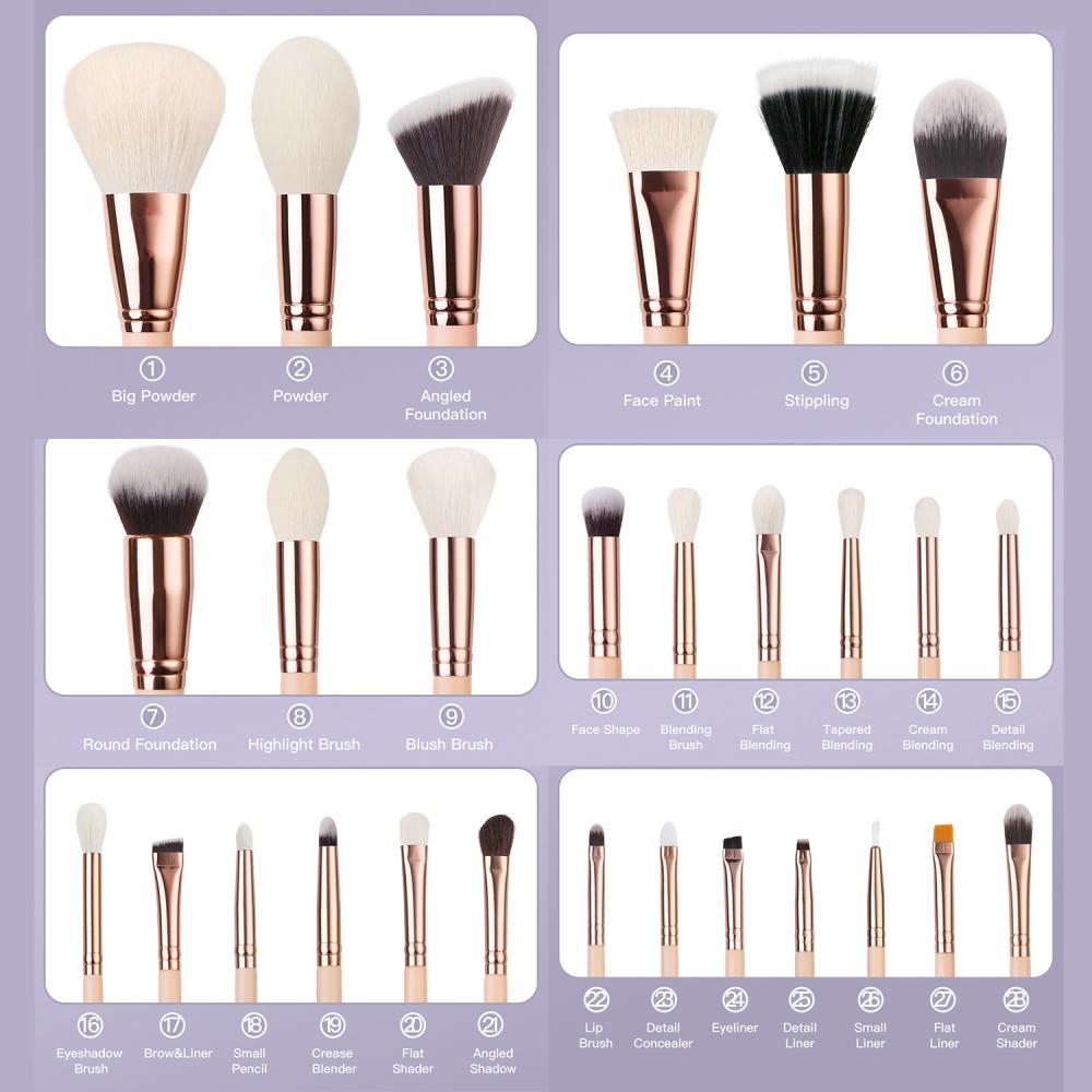 private label makeup brush with bag