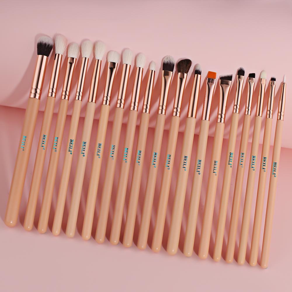 BEILI premium makeup brushes set 19 pcs makeup brush set private label pink brush set