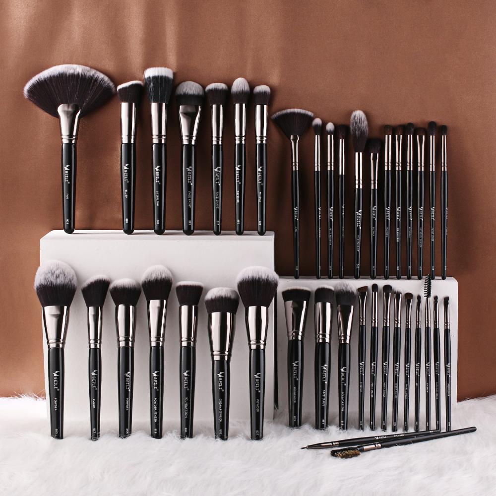 40pcs natural hair makeup brush set